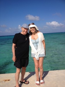 My sweetie, Bob & I in Cayman. Bob did great Therapy sessions